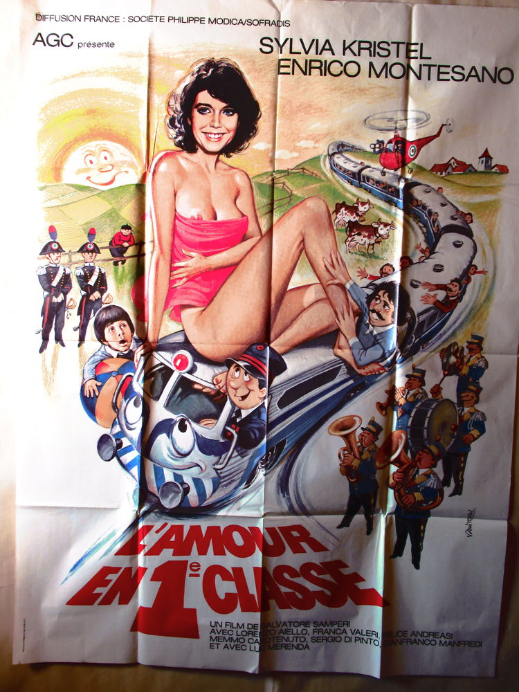 Affiche originale cin�ma L'AMOUR EN 1�re CLASSE 120x160 cm 29 Curtafond (01)