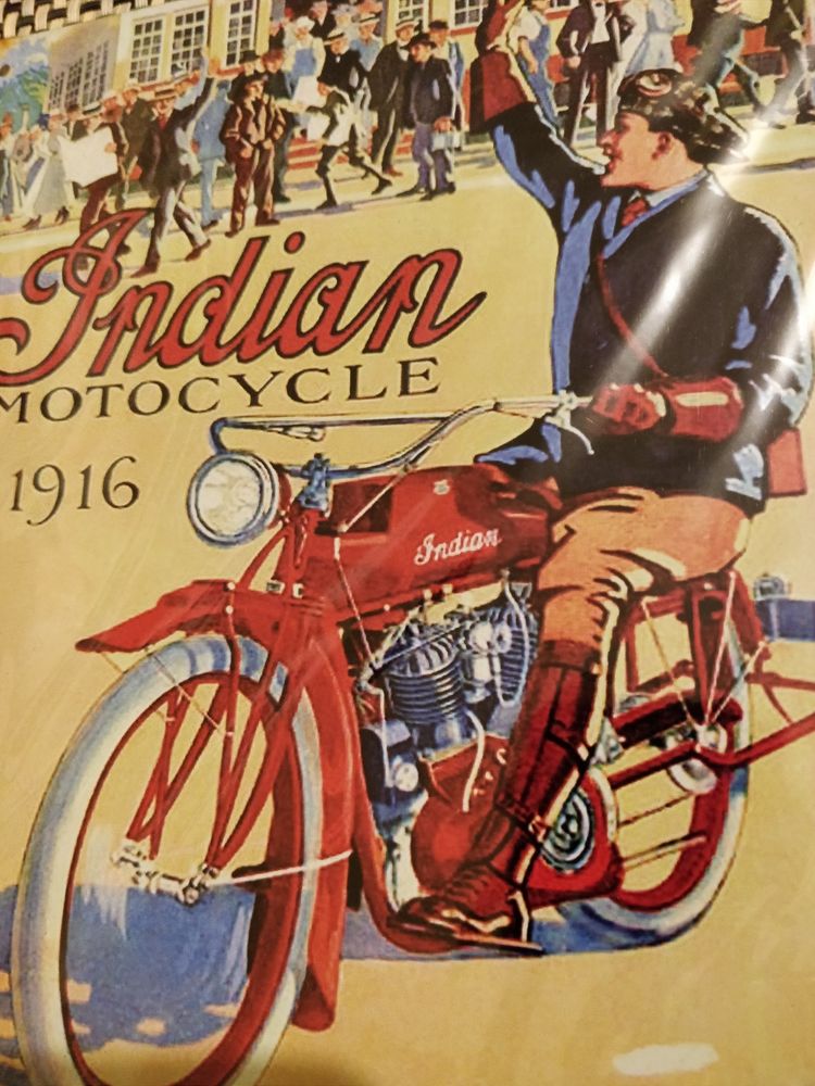 affiche publicitaire indian motocycle 5 Asnières-sur-Seine (92)