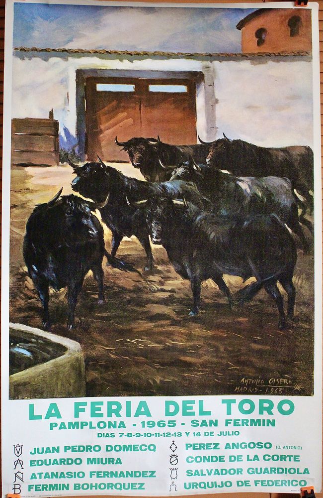 AFFICHES   PAMPELUNE   FERIA DEL TORO +  SAN FERMIN 1 Anglet (64)