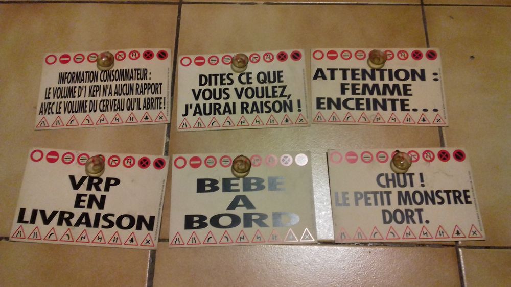 Affichettes  humoristiques pour vitre arri�re de v�hicule
5 Sept�mes-les-Vallons (13)