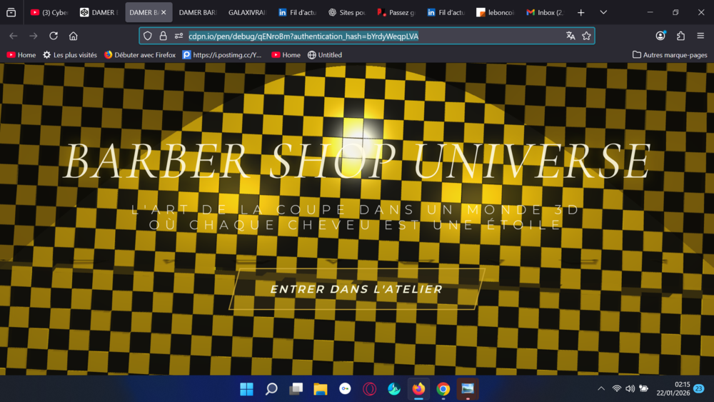 Agence web 3D immersif cl� en main ? Niche Barber ? 10 mod�l 30000 Paris 10 (75)