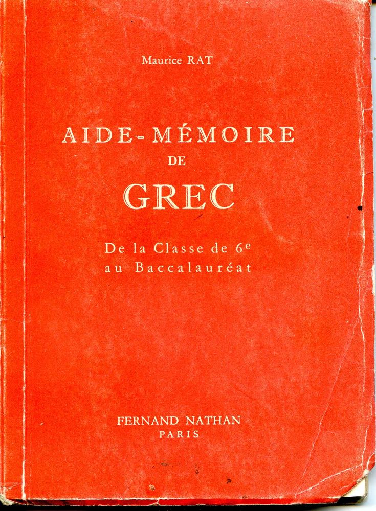 Aide-M�moire de Grec - Maurice Rat, 10 Rennes (35)