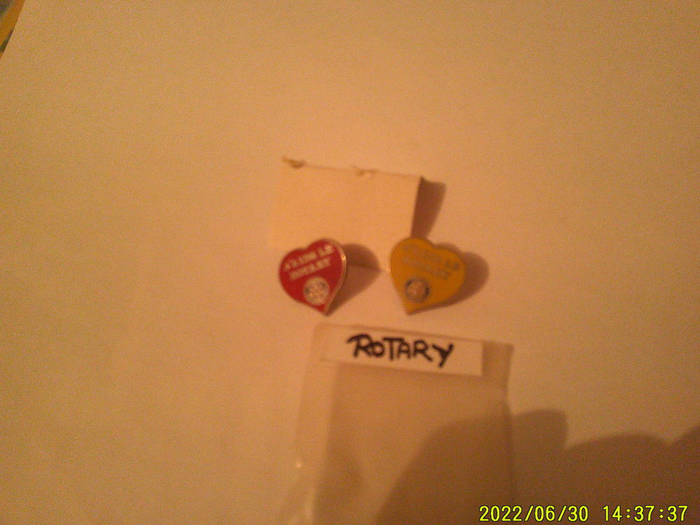 ( 2  )  PIN'S .     J' AIDE  LE  ROTARY      15 Nontron (24)