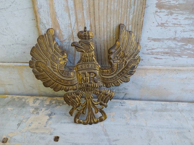 Aigle Insigne Plaque de casque Allemand 14-18 WW1 60 Loches (37)