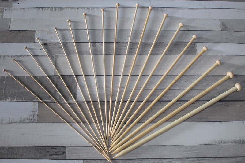 Lot 18 Aiguilles � tricoter bambou 35cm 31 S�te (34)