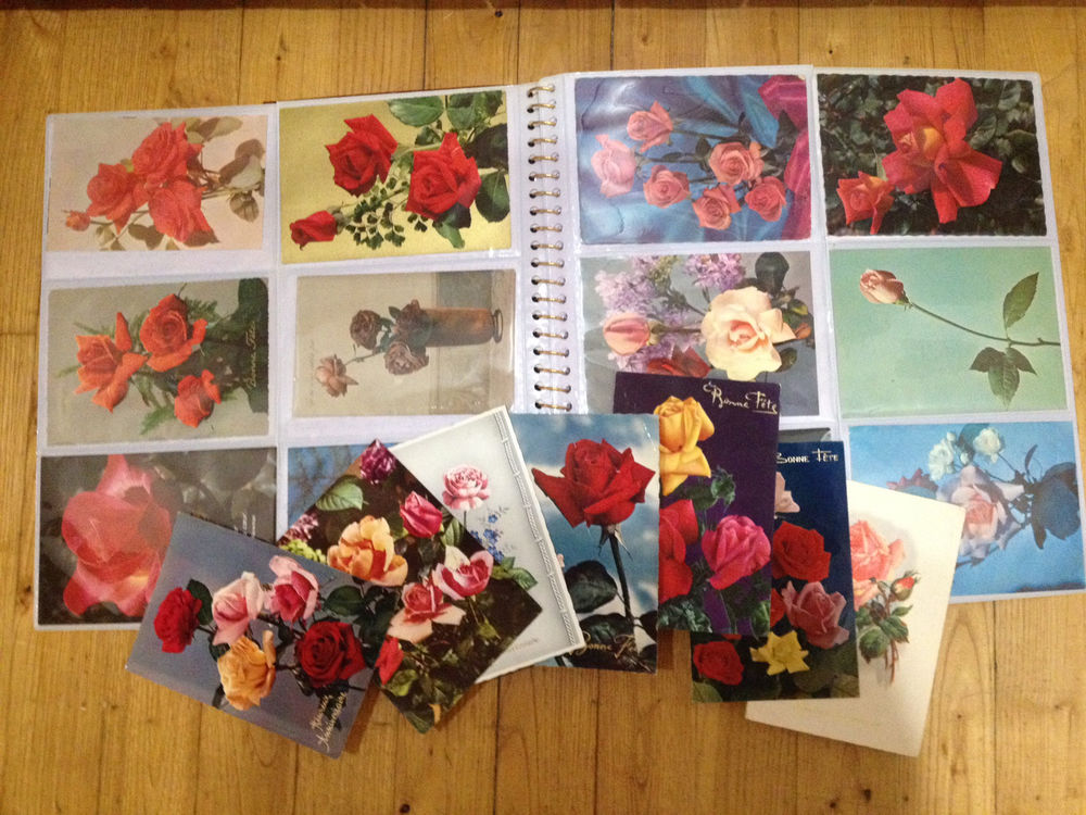 Album + de 120 cartes postales th�me fleurs Roses Rose 25 Lyon 1 (69)