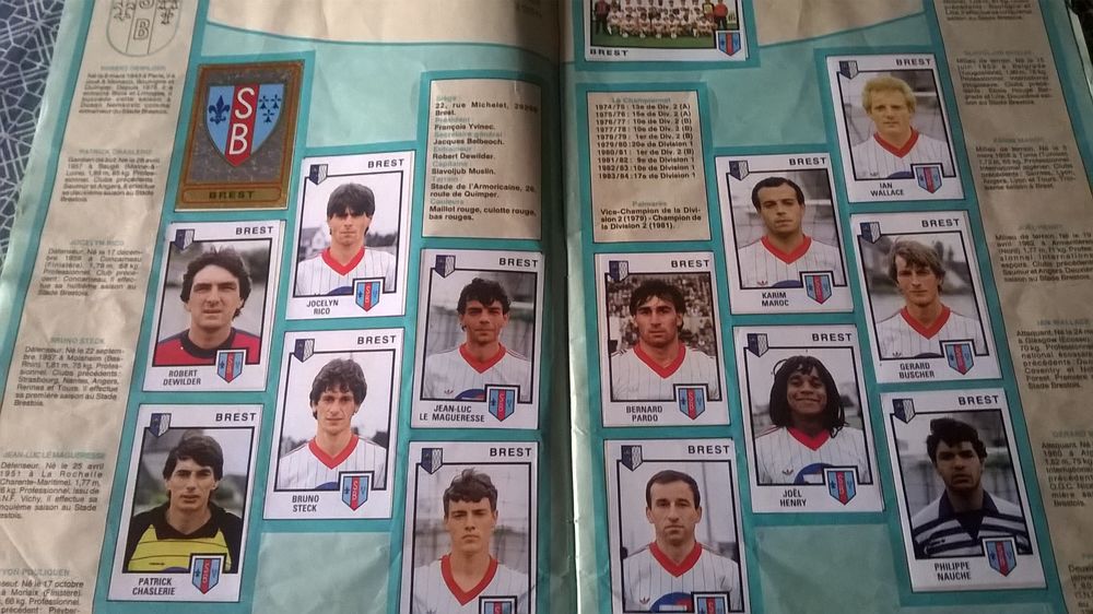 Album Panini Championnat de France 1984 1985 0 Beuzeville (27)