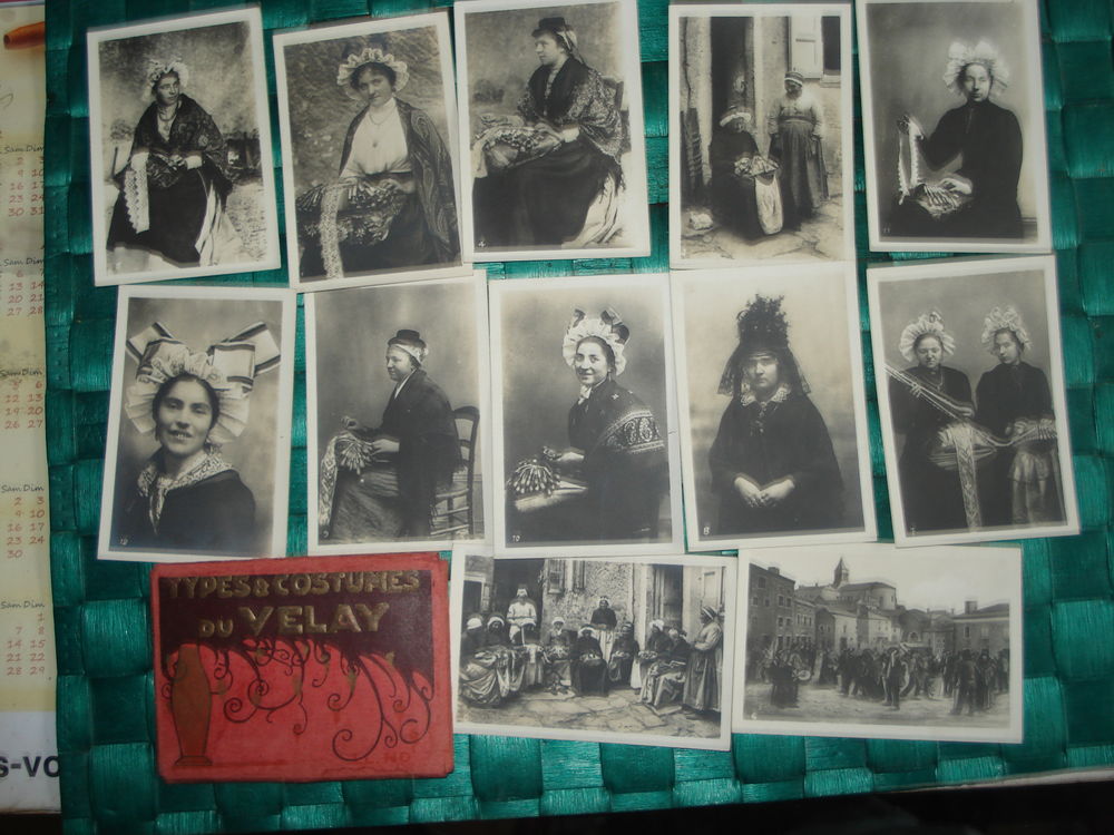 ALBUM 12 PHOTOS ANCIENS TYPES ET COSTUMES DU VELAY 40 Fontenay-le-Fleury (78)