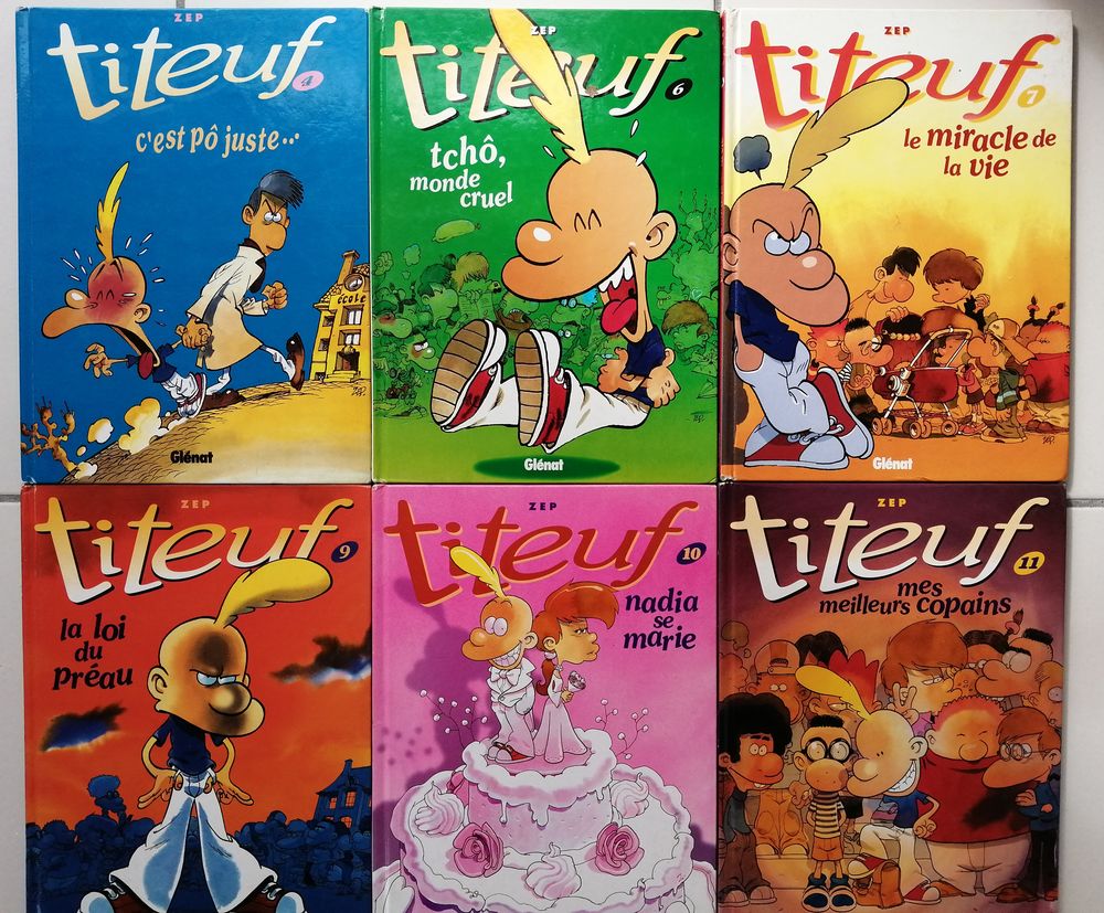 Albums de BD Titeuf Num�ros 4 6 7 9 10 3 V�nissieux (69)
