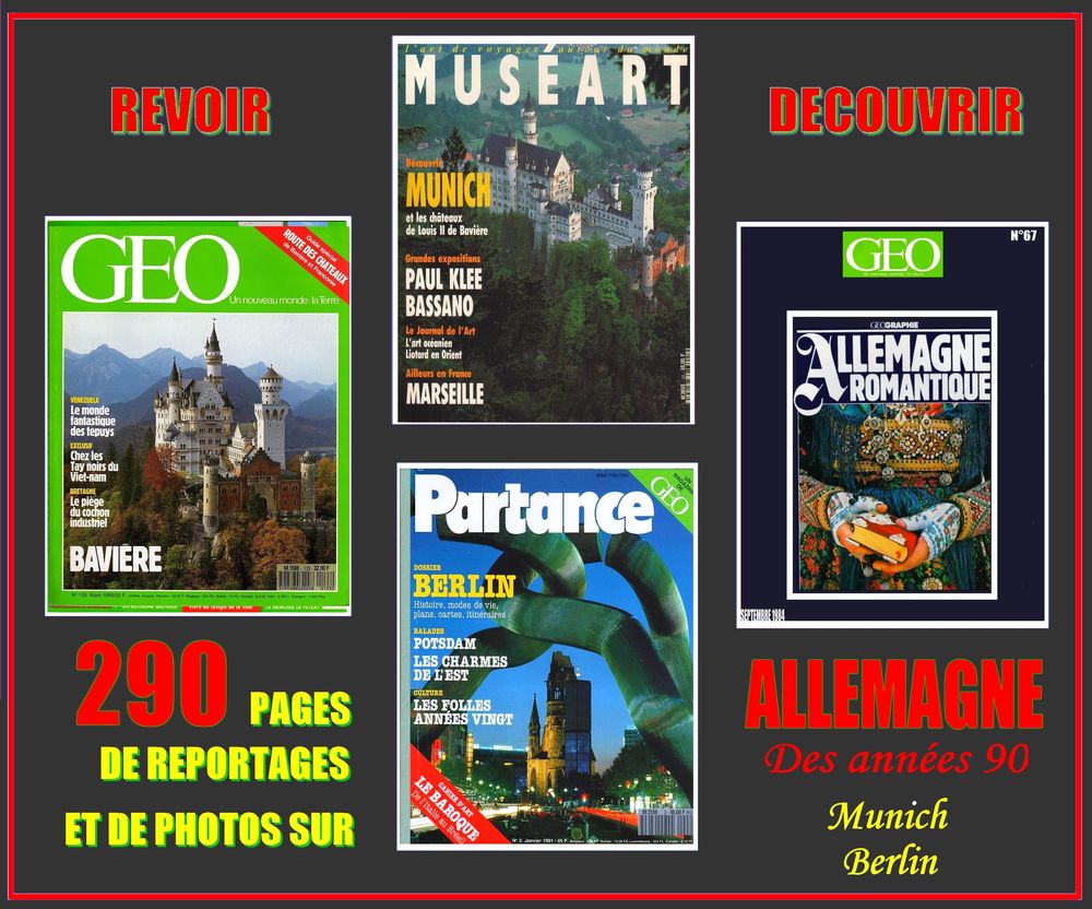 ALLEMAGNE - Munich Berlin - DES ANNEES 90 / prixportcompris 18 Lyon 5 (69)