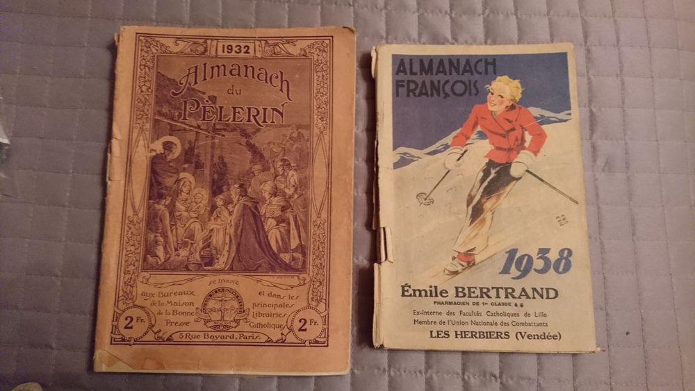 Almanach du p&egrave;lerin 1930-1940 autres livres tr&egrave;s anciens 
