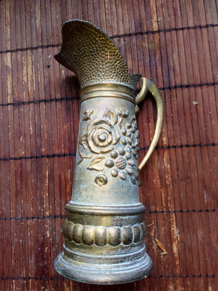 AMPHORE CUIVRE AVEC Poign�e En Style Vintage 15 Battrans (70)