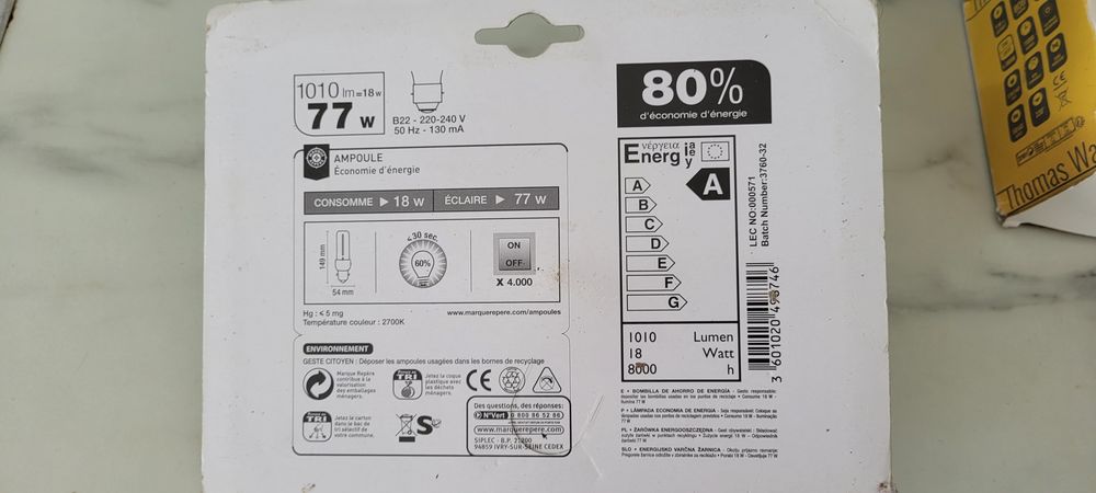 Ampoule baillonette 77W 4 Le Havre (76)