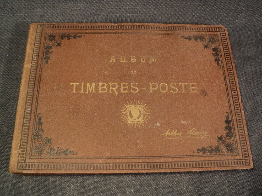 Ancien Album de Timbres Poste (Vide) Arthur Maury 1920 25 Loches (37)