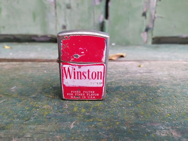 Ancien Briquet Winston Rocky Caranet Vintage 30 Loches (37)