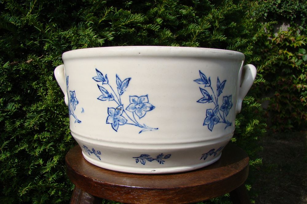 Ancien cache-pot / jardini�re en fa�ence -  Epoque 1900 40 Gargenville (78)