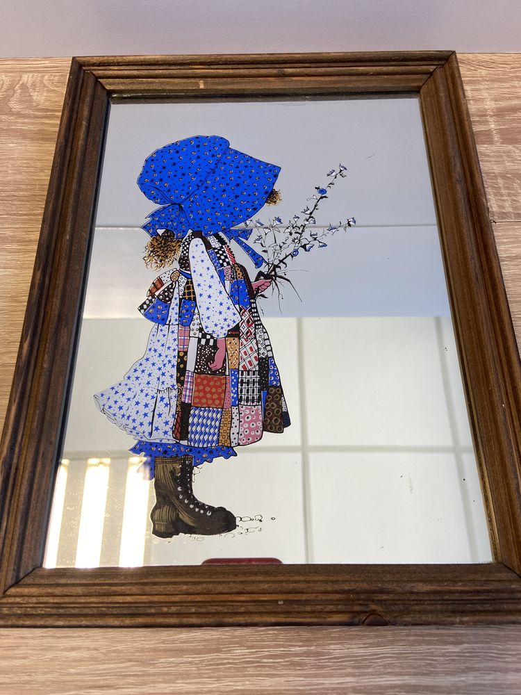 Ancien Cadre Miroir Vintage Sarah Kay Holly Hobbie 1970 29 Hy�res (83)
