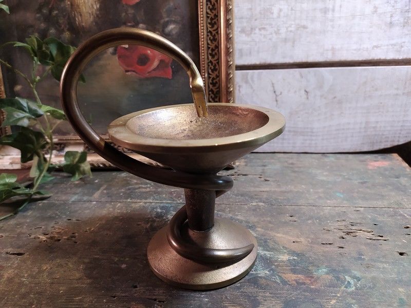 Ancien Caduc�e Vide-Poche Bronze Monnaie Pharmacie 230 Loches (37)