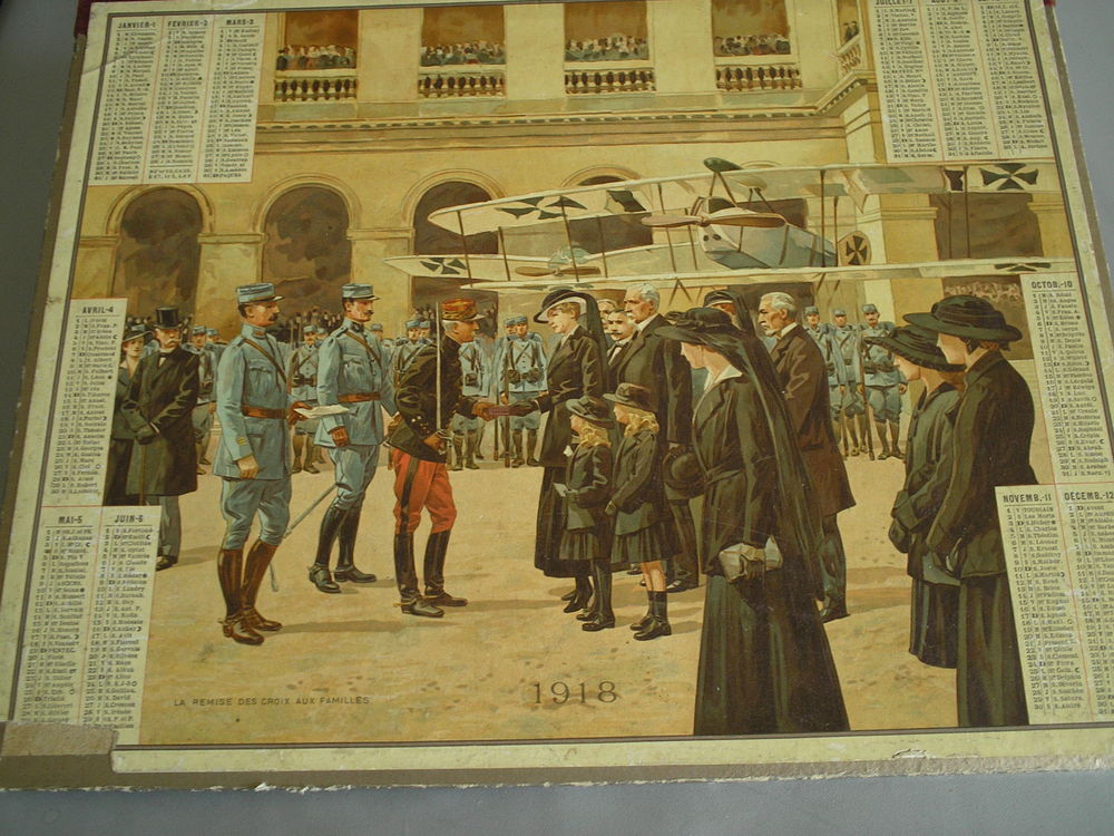   ANCIEN CALENDRIER AUTHENTIQUE DE LA POSTE ANNEE  1918  50 Le Tremblay-sur-Mauldre (78)