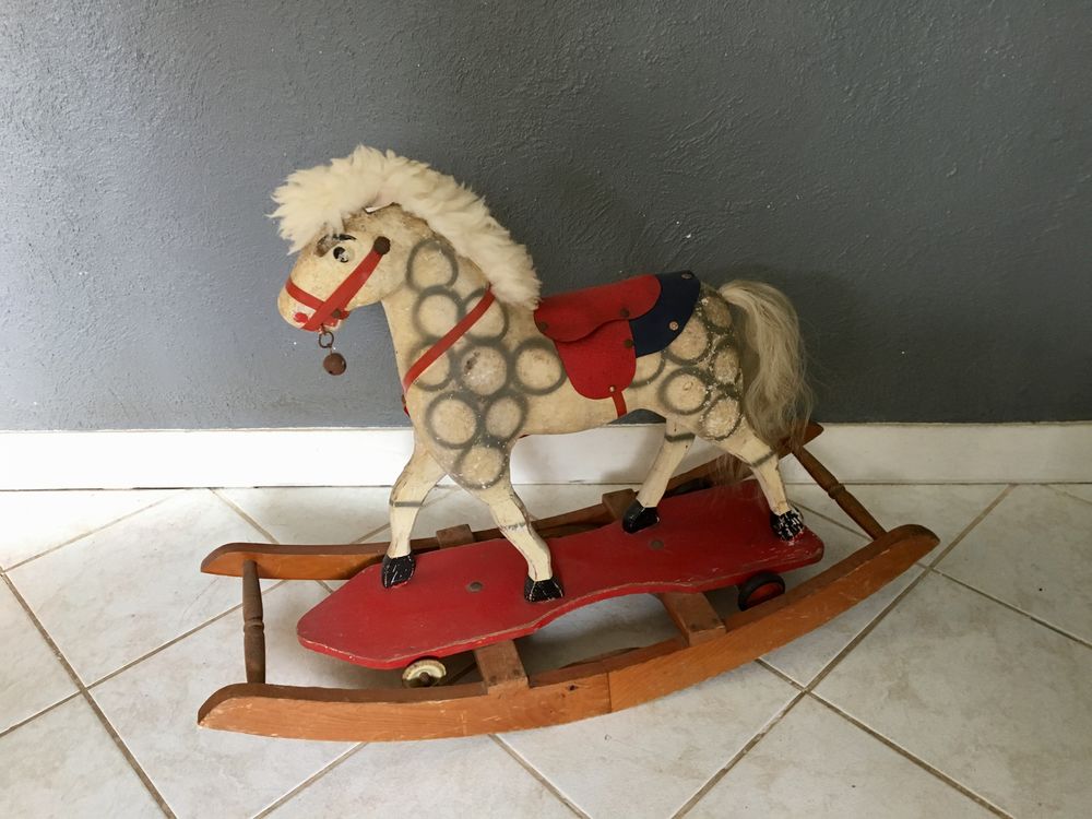 cheval à bascule en bois ancien occasion