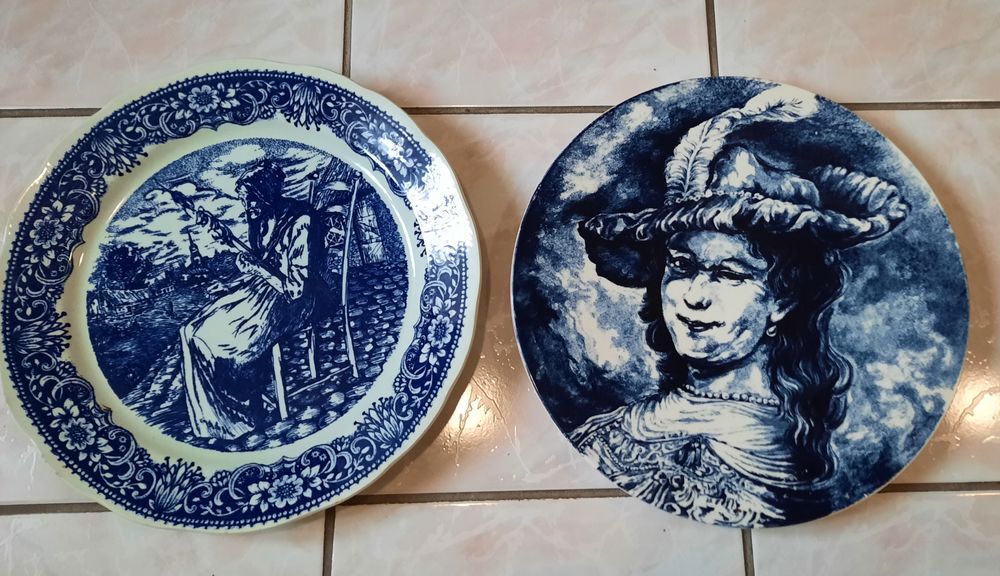 Ancien grand plat Bock - grande assiette ancienne c�ramique 20 Domart-en-Ponthieu (80)