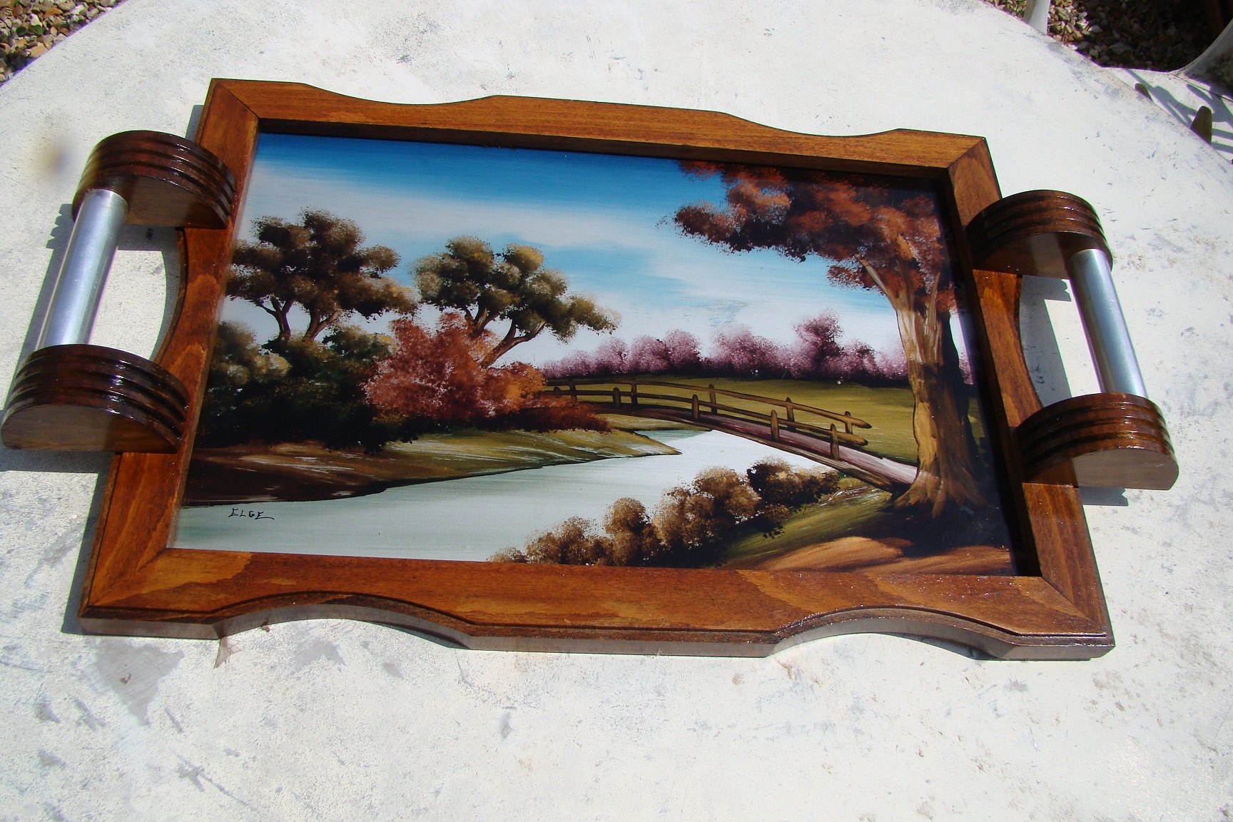 Ancien grand plateau de service - Art d�co 40 Gargenville (78)