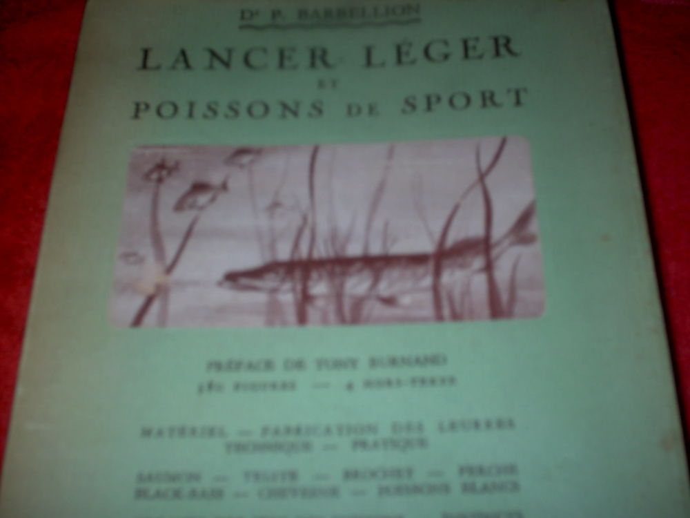 Ancien livre de pêche du Dr P.barbellion 25 Doudeville (76)