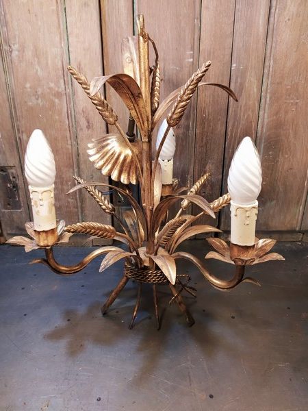 Ancien Lustre �pis de Bl� Dor�. 80 Loches (37)