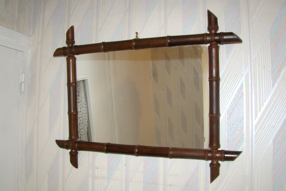 Ancien miroir fa�on bambou - Epoque 1900 50 Gargenville (78)