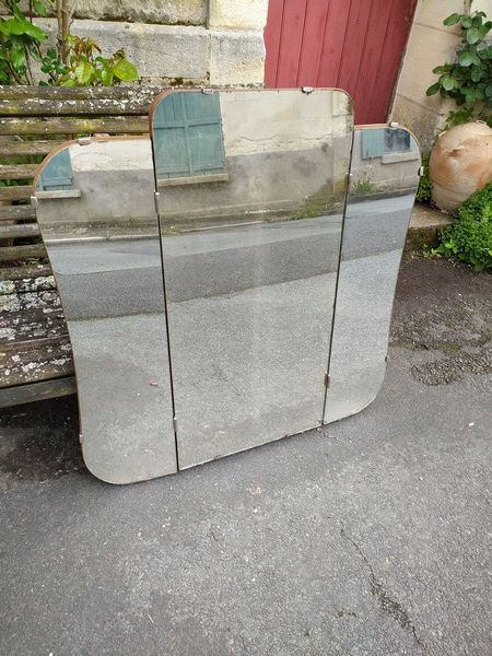 Ancien Miroir Triptyque 60 Loches (37)