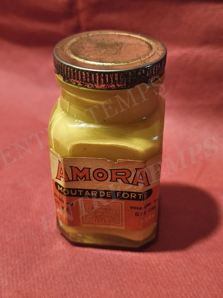 ANCIEN POT A MOUTARDE AMORA FARCE & ATTRAPE 49 Sergines (89)
