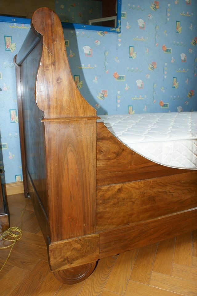 Lit ancien noyer massif 190 Capbreton (40)