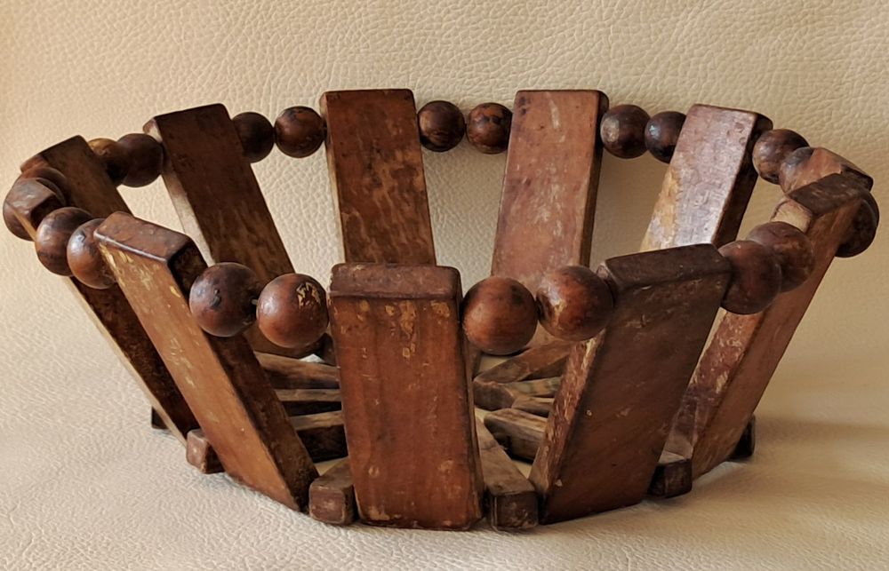 ancien panier corbeille � fruit vintage en bois 6 Carnon Plage (34)