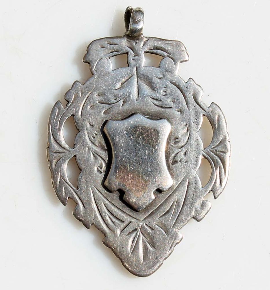 ANCIEN PENDENTIF VICTORIA ARGENT OR STERLING PENDANT VINTAGE 50 Nice (06)