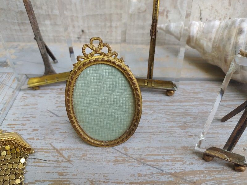 Ancien Petit Cadre Porte Photo Bronze Dor� Louis XVI 30 Loches (37)