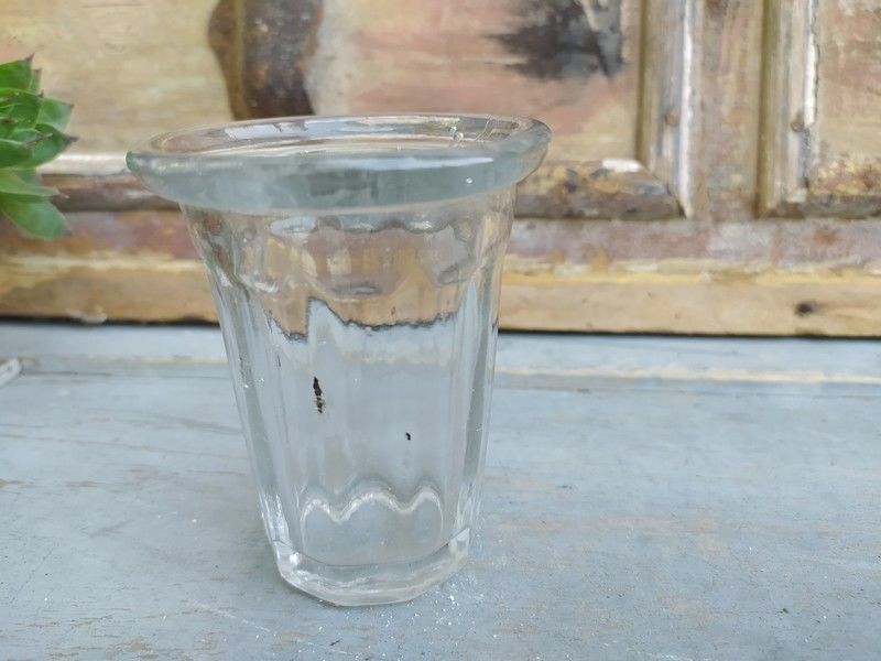 Ancien Petit Pot Confiture Verre Bulle XIX�me 22 Loches (37)