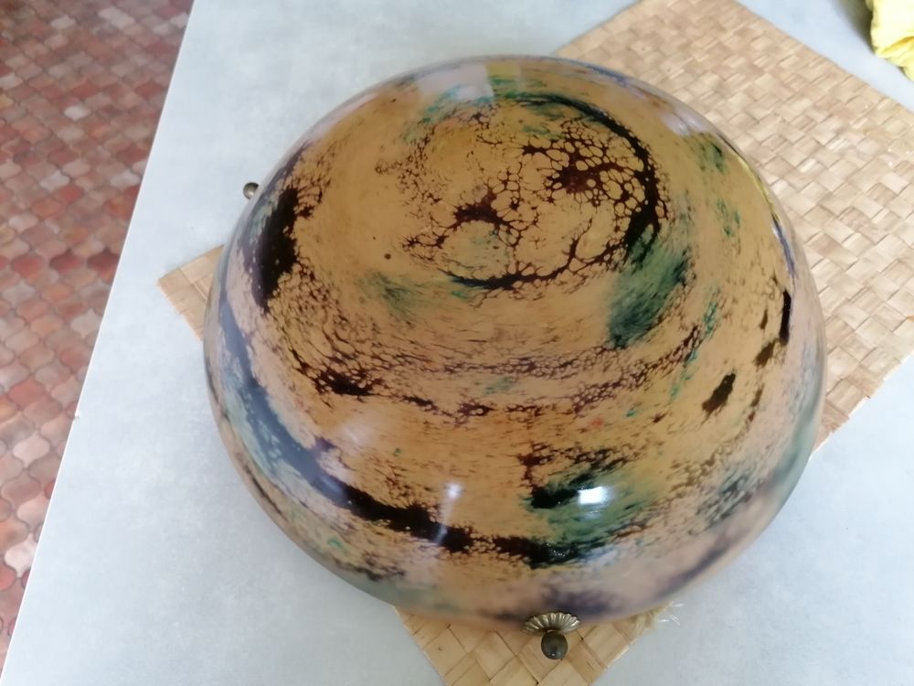 Ancien plafonnier en verre 20 Jury (57)