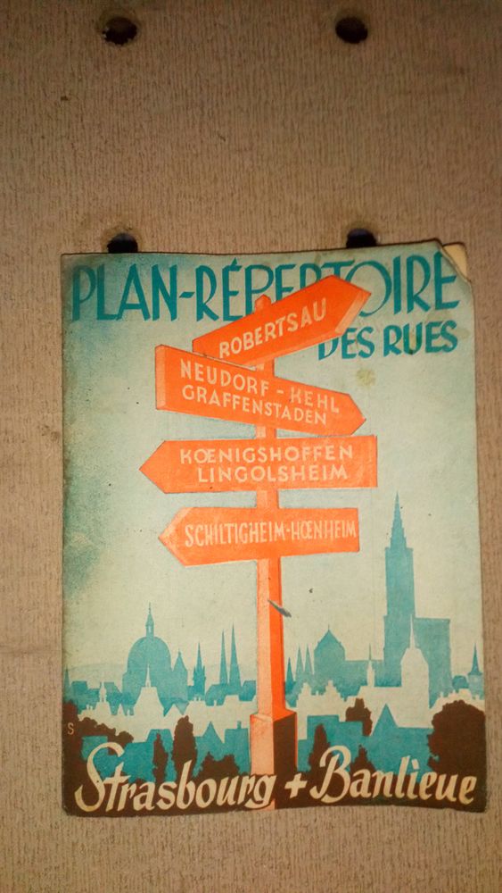 Ancien Plan Indicateur Vintage Strasbourg et Banlieue 0 Battrans (70)