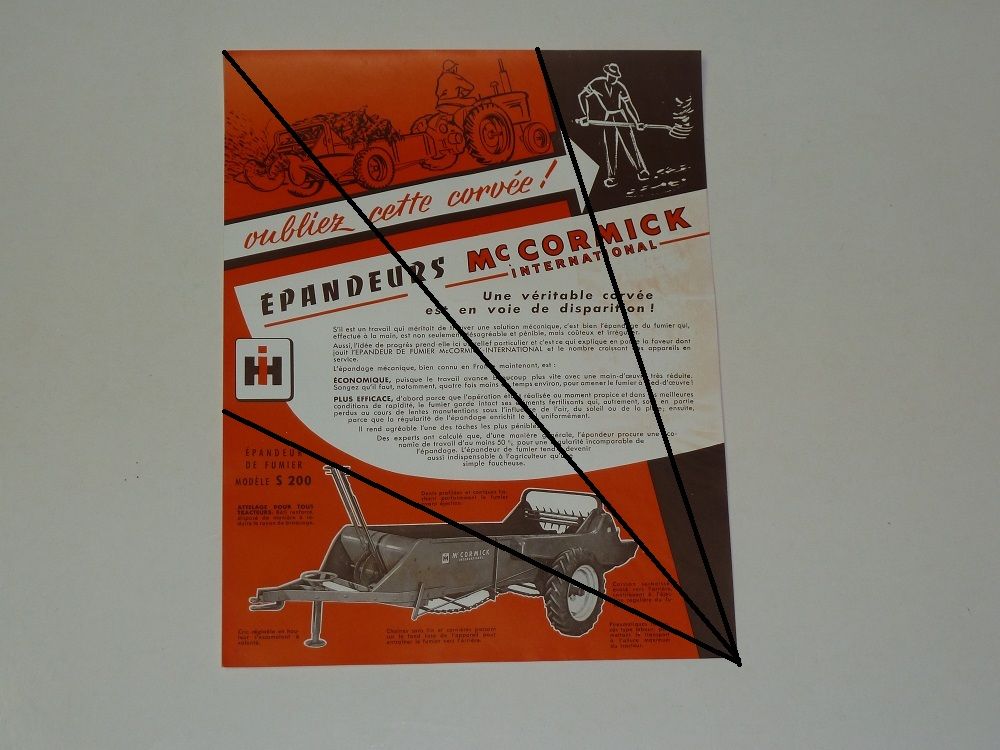 Ancien prospectus mat�riels agricoles Mc CORMICK 0 Marcilly-le-Hayer (10)