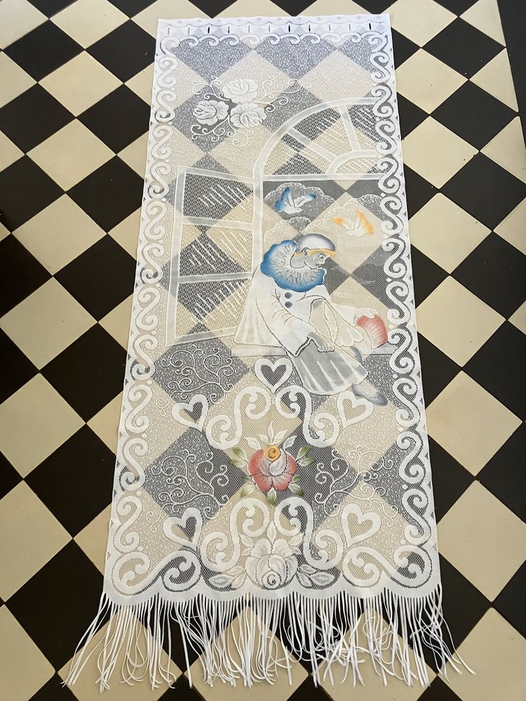 ancien rideau avec motifs de couleurs 20 Br�m�nil (54)