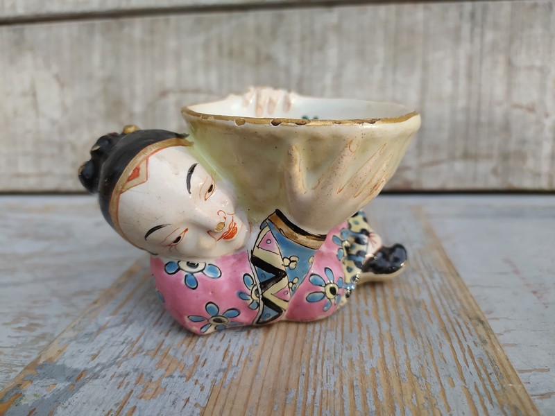 Ancien Saleron au Chinois Fa�ence de Delft ou Samson 180 Loches (37)