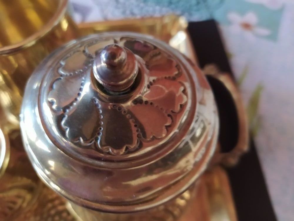 Ancien service � tabac en cuivre 40 Garchizy (58)