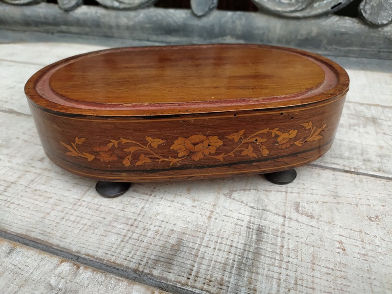 Ancien Socle Globe de Mari�e Marqueterie Bois Napol�on III 55 Loches (37)