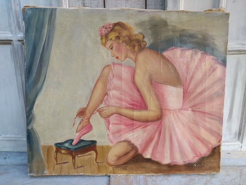 Ancien Tableau Danseuse Ballerine Danse Ballet Op�ra 70 Loches (37)