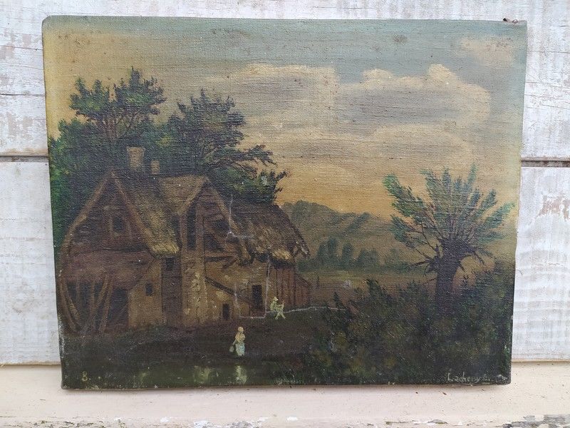 Ancien Tableau �cole de Barbizon Sign� Lacheny ... 65 Loches (37)