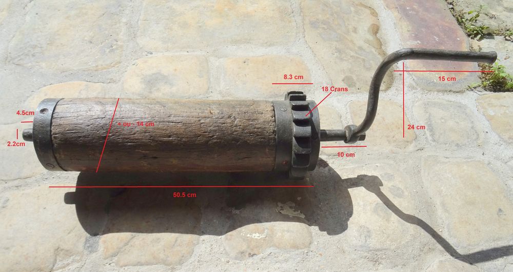 ANCIEN TREUIL TAMBOUR DE PUITS #B 75 Sergines (89)