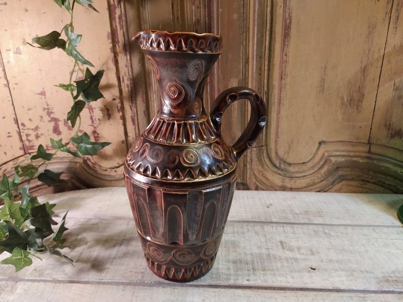 Ancien Vase Pichet C�ramique Marius Bessone Vallauris 40 Loches (37)