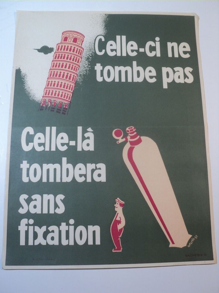 Ancienne Affiche S�curit� SNCF Dessin Wecoste 20 Loches (37)