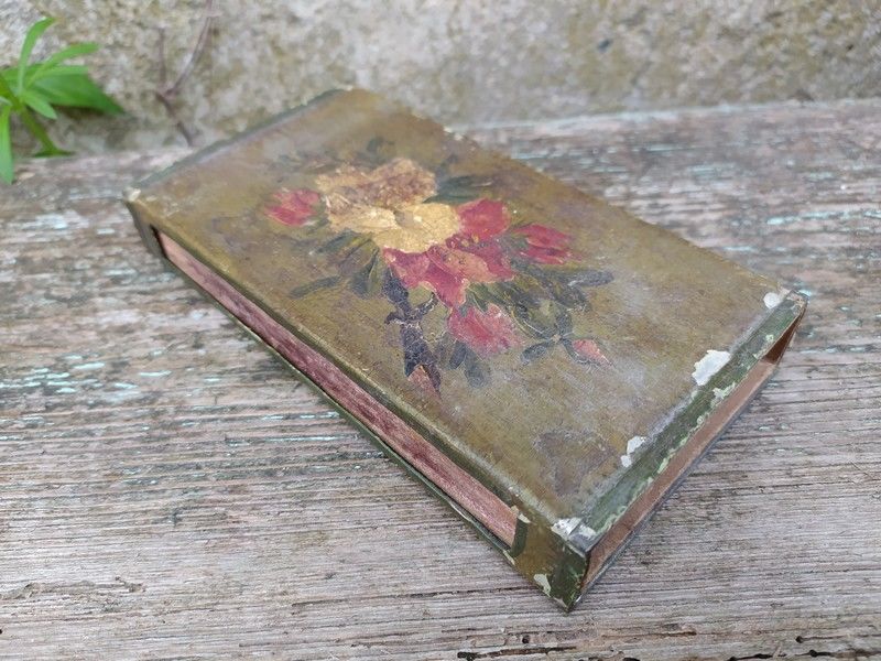 Ancienne Boite d'Allumettes en T�le Peinte XIX�me 38 Loches (37)