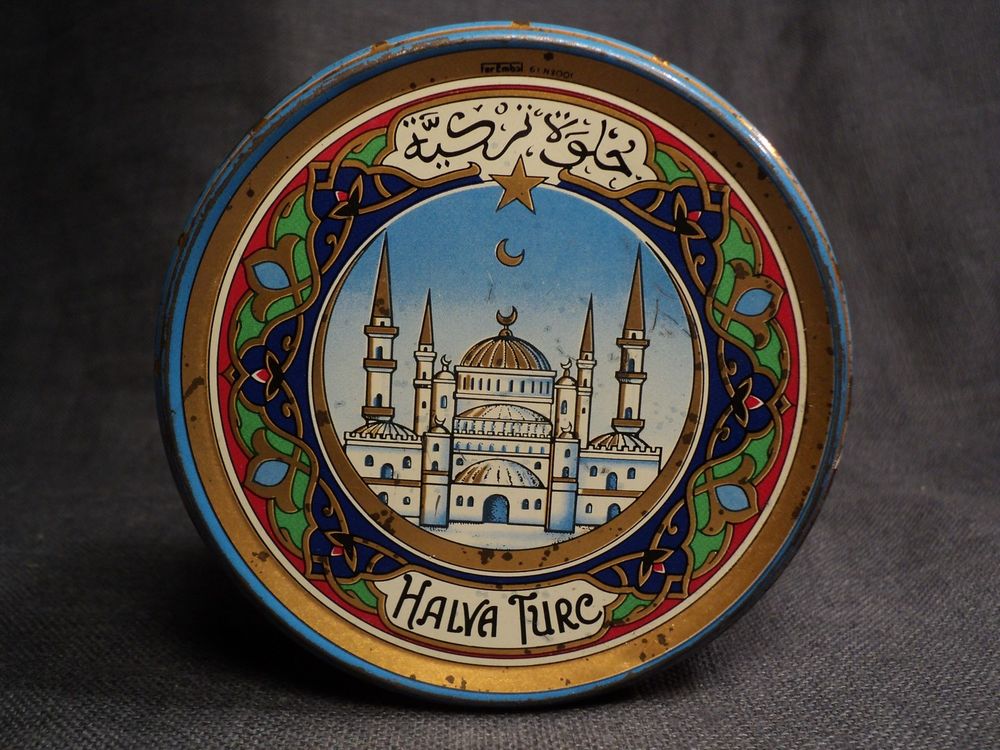 Ancienne Boite Halva Turc Publicitaire SICPA Alger Turquie 20 Loches (37)